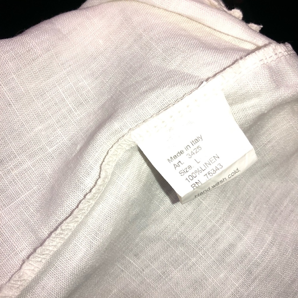 NWT Elegant Linen & Crochet Blouse - Picture 4 of 4